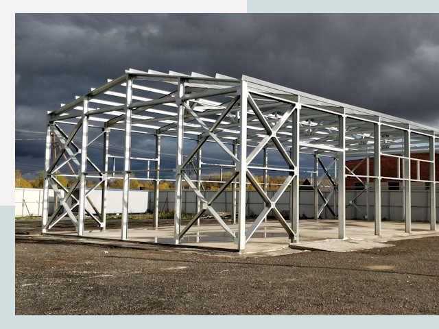 Двускатные ангары в Новосибирск от 610 руб. за квадрат