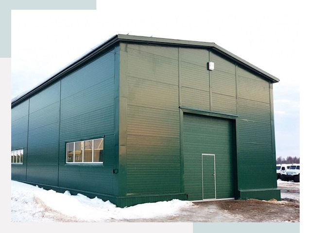 Двускатные ангары в Новосибирске